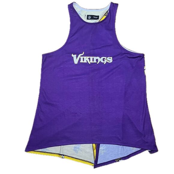 NFL Minnesota Vikings High-Low Tank Top Split Back Size Medium - Picture 1 of 5